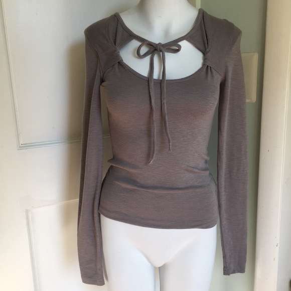 Free People Tops - Free People Grey Long Sleeve Shirt XS